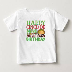 Camiseta Feliz Cinco De Mayo E Sim É Meu Aniversário