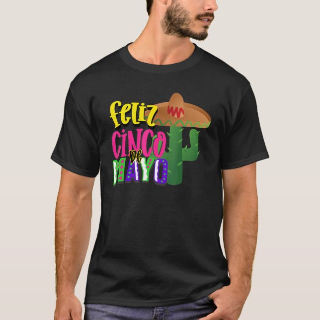 Camiseta Feliz Cinco De Mayo Fiesta Womens Jovens Meninas (Frente)
