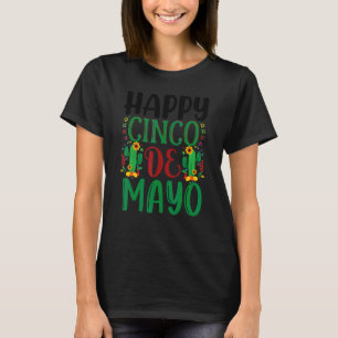 Camiseta Feliz Cinco De Mayo Mexicano Fiesta Para Mulheres