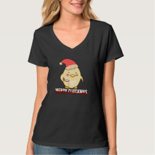 Camiseta Feliz Cluckmas, Galinha de Natal Engraçada