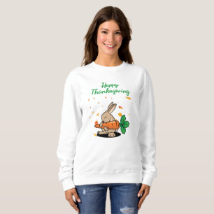 Camiseta Feliz Coelho Engraçado de Ação de Graças