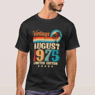 Camiseta Feliz com a Família Agosto de 1975 47º Aniversário