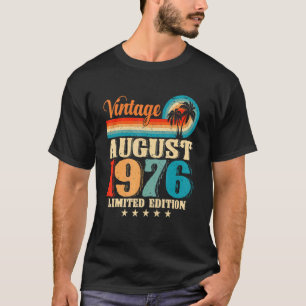 Camiseta Feliz com a Família Agosto de 1976 46º Aniversário