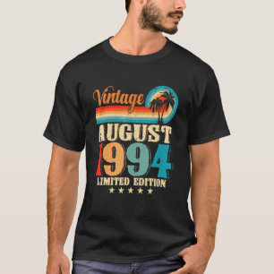 Camiseta Feliz com a Família Agosto de 1994 28º Aniversário