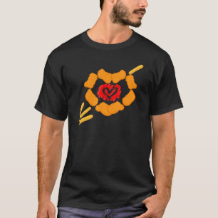 Camiseta Feliz Com Comida Ama Nugs Batata Frita E Frango
