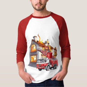 Camiseta Feliz Combate ao Fogo do Dia de os pais
