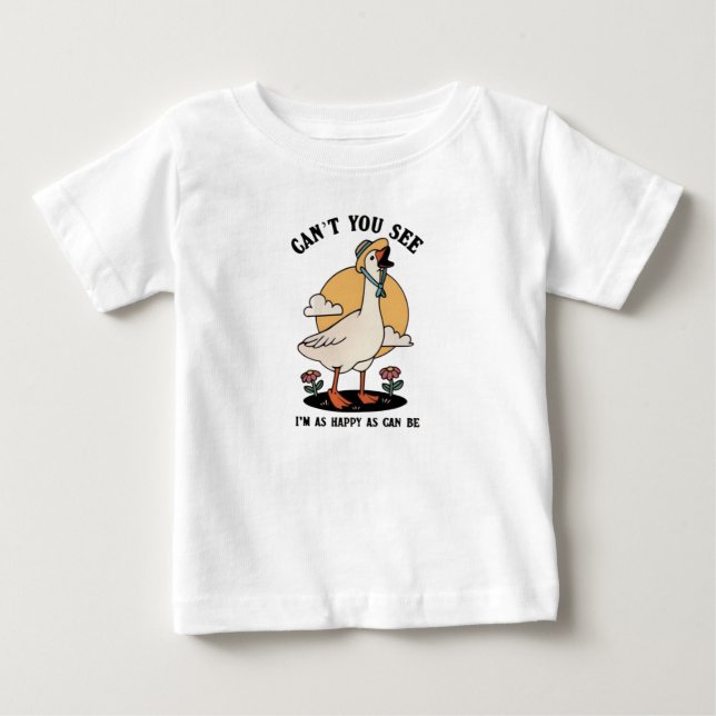 Camiseta Feliz Como Pode Ser Gado Feliz (Frente)