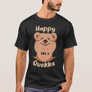 Camiseta Feliz Como Um Anim Enrolado Quokka Cut Daizy Quokk