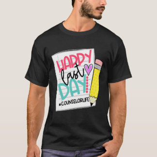 Camiseta Feliz Conselheiro De Break De Verão Do Último Dia