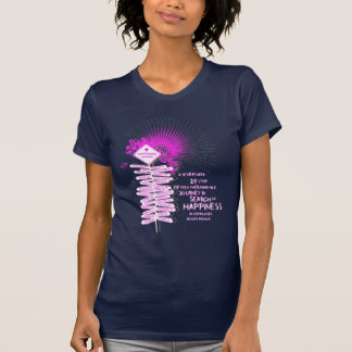 Camiseta Feliz cor-de-rosa