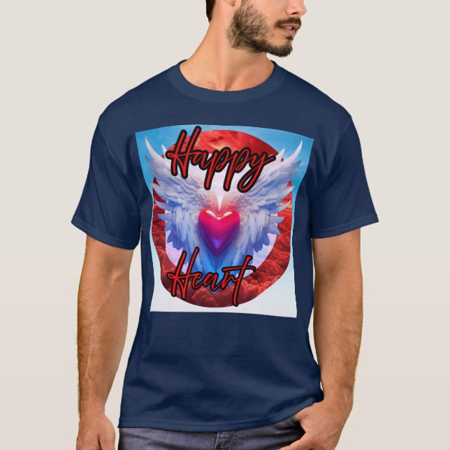 Camiseta Feliz coração (Frente)