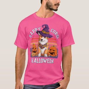 Camiseta Feliz Corgi Halloween Pumpkin Costume Dog Lover Nó