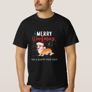 Camiseta Feliz Corgi, Woofmas E Um Presente Feliz Para O An