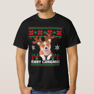 Camiseta Feliz Corgmas Feia Natal