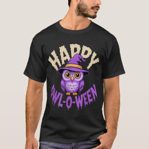 Camiseta Feliz Coruja O Ween Owl Aluga O Halloween Por Spoo