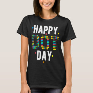 Camiseta Feliz Criança Colorida de Bolinhas do Dia Internac