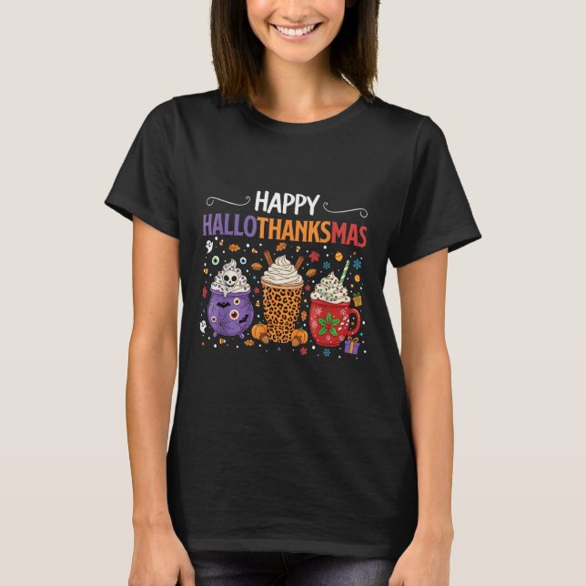Camiseta Feliz Cristo de Ação de Graças de Halloween de Hal (Frente)