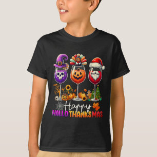 Camiseta Feliz Cristo de Ação de Graças de Halloween de Hal