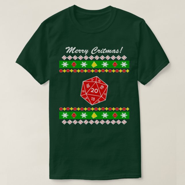 Camiseta Feliz Critmas Feia de Natal (Frente do Design)