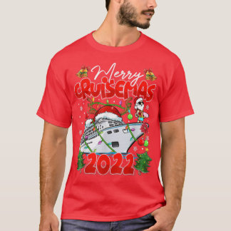 Camiseta Feliz Cruisemas 2022 Cruise Santa Hat Reindeer Xma