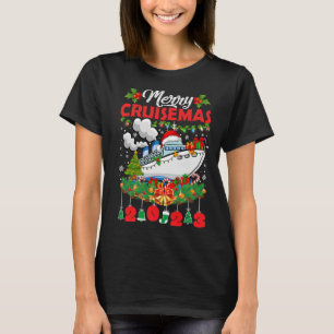 Camiseta Feliz Cruisemas Família Cruise Natal 2023 Diversão