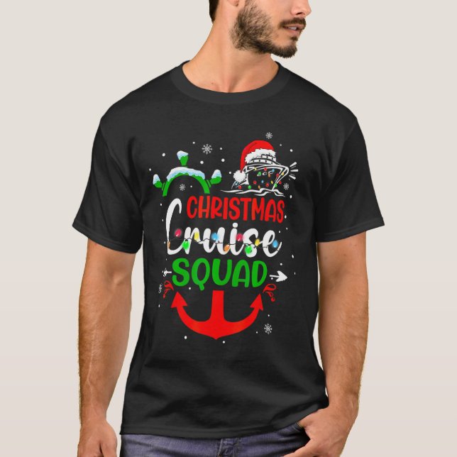 Camiseta Feliz Cruisemas Família Cruzeiros de Natal Squ (Frente)