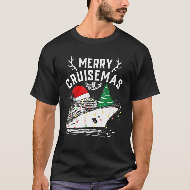 Camiseta Feliz Cruisemas Funny Cruise Ship Family Natal (Frente)