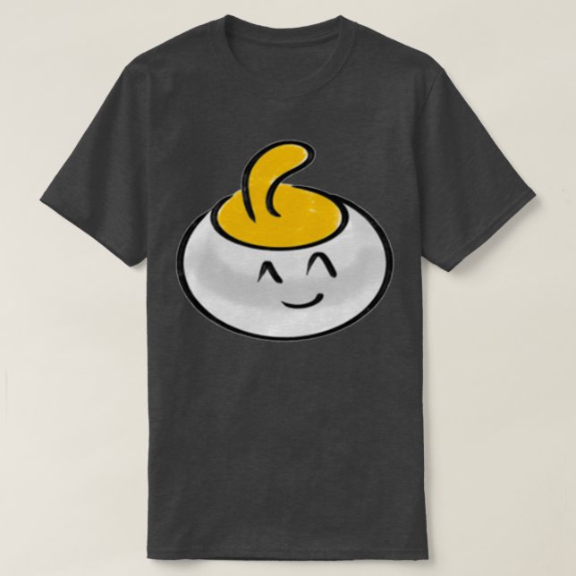 Camiseta Feliz Curling Rock Dark Cinza (Frente do Design)