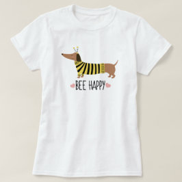 Camiseta Feliz Dachshund Abelha