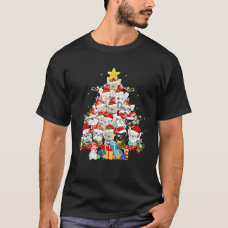 Camiseta Feliz das Luzes das Árvores do Papai Noel Natal em
