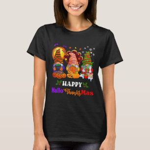 Camiseta Feliz de Ação de Graças dos Gnomos do Hallothanksm