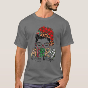 Camiseta Feliz De Biologia, Professora De Natal Para Profes