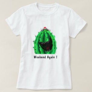 Camiseta Feliz De Cactus Divertida - Seu Texto