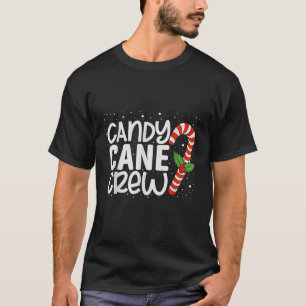 Camiseta Feliz de Candy Cane, Vermelho Brilhante e Doces Br