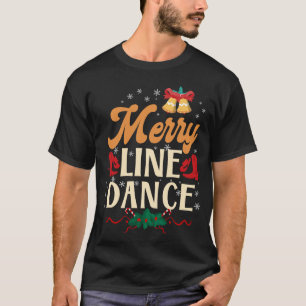 Camiseta Feliz de dança de linha Dança Natal