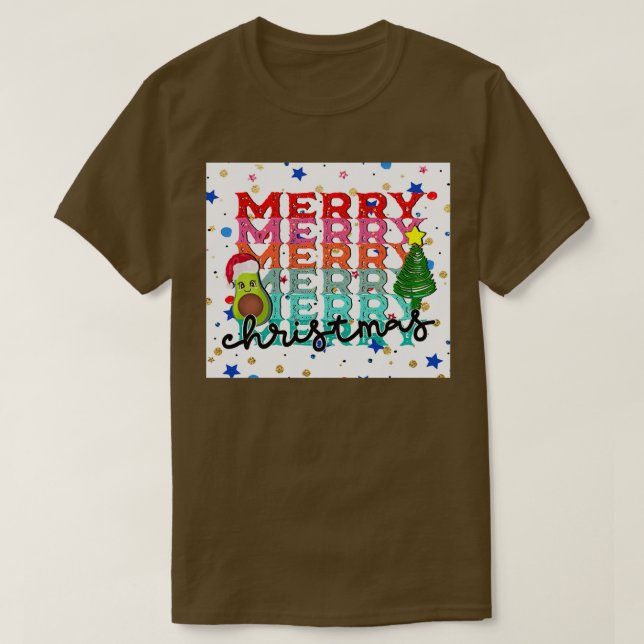 Camiseta Feliz de Feliz de Árvore Feliz de Natal (Frente do Design)