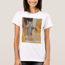Camiseta Feliz de Gato Mulher