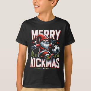 Camiseta Feliz de Gnomo do Futebol Kickmas