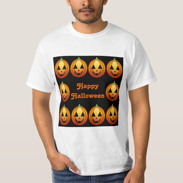 Camiseta Feliz de Halloween Pumpkins (Frente)