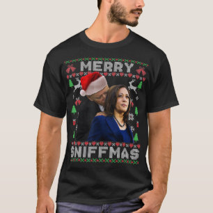 Camiseta Feliz de Natal Anti-Biden Natal Feio