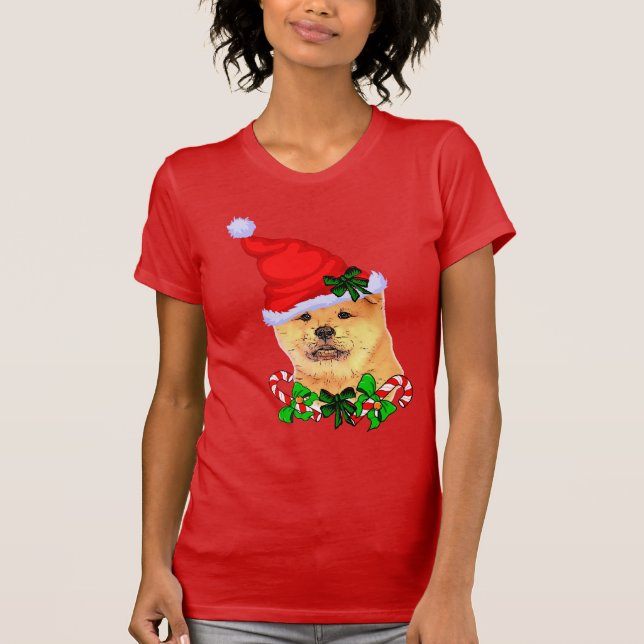 Camiseta Feliz de Natal Chow (Frente)