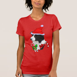Camiseta Feliz de Natal da Border Collie