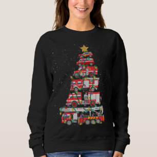 Camiseta Feliz de Natal de Caminhão-Fogo Engraçado