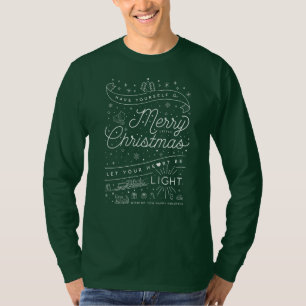 Camiseta Feliz de Natal de Capa longa