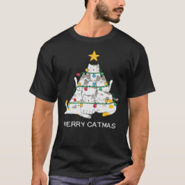Camiseta Feliz de Natal de Gato Catmas Feliz Natal