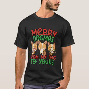 Camiseta Feliz de Natal Dogmas Corgi Lover Corgi Chris
