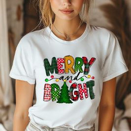 Camiseta Feliz de Natal e Férias Brilhantes