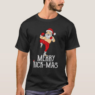 Camiseta Feliz de Natal Kickboxe Papai Noel Kick-Mas Me