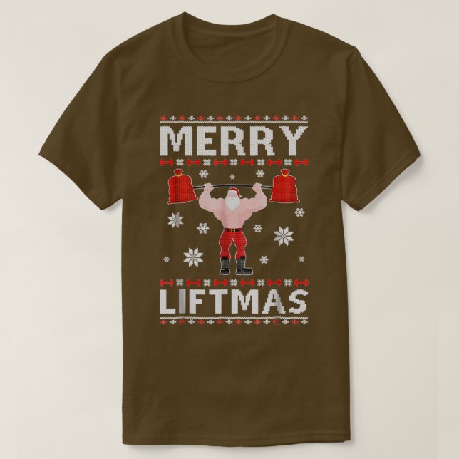 Camiseta Feliz de Natal Papais noeis de Natal Malhação Gym  (Frente do Design)