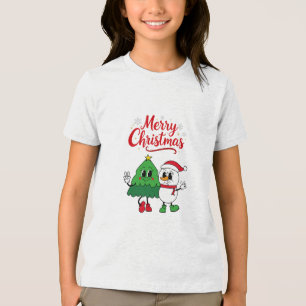 Camiseta Feliz de Natal para crianças no ano novo